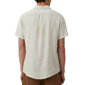 コットンオン メンズ シャツ トップス Men's Linen Short Sleeve Shirt Oatmeal