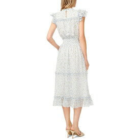 セセ レディース ワンピース トップス Women's Flutter-Sleeve Smocked-Waist Midi Dress New Ivory