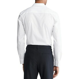 カルバンクライン メンズ シャツ トップス Men's Slim Fit Long Sleeve Solid Button-Front Shirt Brilliant White