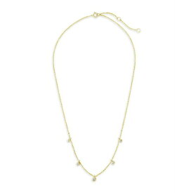 スターリングフォーエバー レディース ネックレス・チョーカー・ペンダントトップ アクセサリー Women's Cubic Zirconia Dangling Bezel Necklace 14K Gold Plated