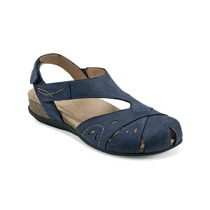 A[X fB[X T_ V[Y Women's Birdine Casual Round Toe Slip-on Sandals Dark Blue Leather