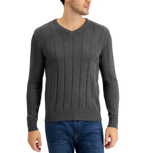 Nu[ Y jbg&Z[^[ AE^[ Men's Drop-Needle V-Neck Cotton Sweater, Created for Macy's Fire