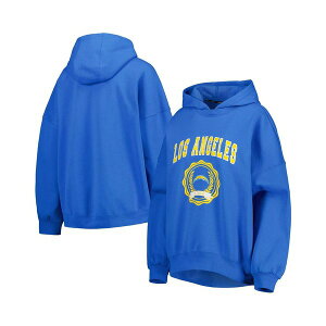 g~[ qtBK[ fB[X p[J[EXEFbgVc AE^[ Women's Powder Blue Los Angeles Chargers Becca Drop Shoulder Pullover Hoodie Powder Blue