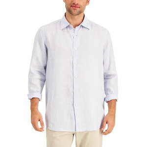 �N���u���[�� �����Y �V���c �g�b�v�X Men's 100% Linen Shirt, Created for Macy's Billowing Cloud