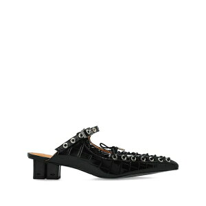 �K�j�[ ���f�B�[�X �T���_�� �V���[�Y 50mm buckle-fastening lace-up mules Black
