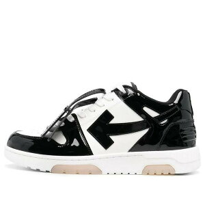 Off-White �I�t�z���C�g �����Y �X�j�[�J�[ �yOff-White Out Of Office Low-Top Patent Sneaker 'Black White' OMIA189S22LEA0020110�z �T�C�Y US_8(26.0cm)