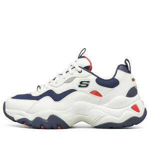 Skechers �X�P�b�`���[�Y �����Y �X�j�[�J�[ �ySkechers D Lites Low-Top Running Shoes White/Blue/Red 237152-WNVR�z �T�C�Y US_8.5(26.5cm)