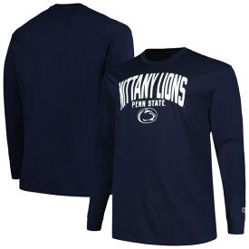 チャンピオン メンズ Tシャツ トップス Penn State Nittany Lions Champion Big & Tall Arch Long Sleeve TShirt Navy