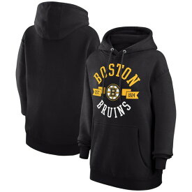 カールバンクス レディース パーカー・スウェットシャツ アウター Boston Bruins GIII 4Her by Carl Banks Women's City Graphic Fleece Pullover Hoodie Black