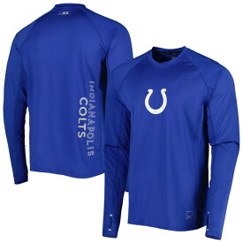 エムエスエックスバイミカエルストラハン メンズ Tシャツ トップス Indianapolis Colts MSX by Michael Strahan Interval Long Sleeve Raglan TShirt Royal