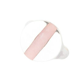 バース レディース リング アクセサリー Signet Bronze Circle Band Ring Genuine Pink Opal/Silver