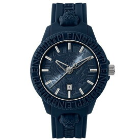 プレインスポーツ メンズ 腕時計 アクセサリー Men's Watch 3 Hand Date Quartz Fearless Blue Silicone Strap Watch 43mm Blue