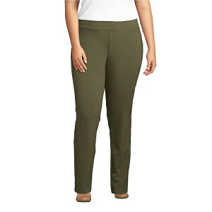 �����Y�G���h ���f�B�[�X �J�W���A���p���c �{�g���X Plus Size Starfish Mid Rise Slim Leg Pants Forest moss