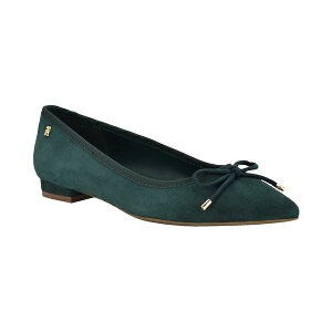 g~[ qtBK[ fB[X T_ V[Y Women's Kimio Pointed Toe Slip-On Ballet Flats Ornamental Green Suede