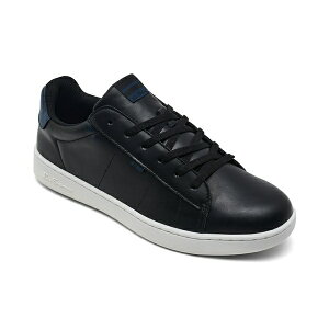 xV[} Y Xj[J[ V[Y Men's Hampton Low Court Casual Sneakers from Finish Line Black, White