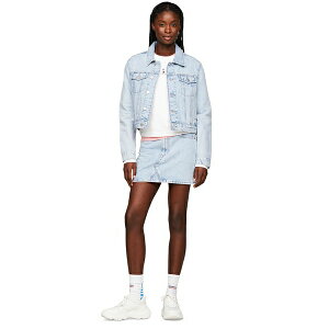 g~[qtBK[ fB[X WPbgu] AE^[ Women's Izzie Slim-Fit Distressed Denim Jacket Denim Light