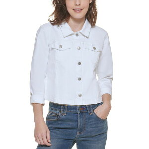g~[ qtBK[ fB[X WPbgu] AE^[ Women's TH Flex Denim Jacket Br White