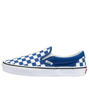 Vans �o���Y �����Y �X�j�[�J�[ �yVans Classic Slip-On Checkerboard 'Blue White' VN000DAH7WM�z �T�C�Y US_M_4.5