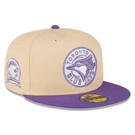 ニューエラ メンズ 帽子 アクセサリー Toronto Blue Jays New Era 40th Season Side Patch 59FIFTY Fitted Hat Peach/Purple