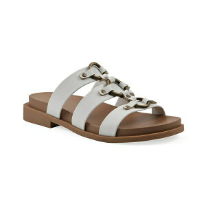 zCg}Ee fB[X T_ V[Y Women's Koala Slip-On Flat Sandals White Smooth