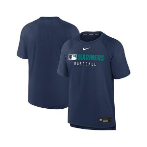 iCL Y Vc gbvX Men's Navy Seattle Mariners Authentic Collection Pregame Raglan Performance T-Shirt Navy