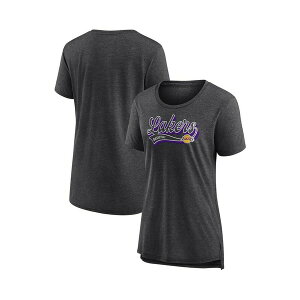 �t�@�i�e�B�N�X ���f�B�[�X T�V���c �g�b�v�X Women's Heather Charcoal Los Angeles Lakers League Leader Tri-Blend T-Shirt Heather Charcoal