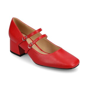 W[j[RNV fB[X pvX V[Y Women's Nally Double Strap Mary Jane Pumps Red