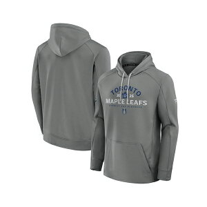 t@ieBNX Y p[J[EXEFbgVc AE^[ Men's Gray Toronto Maple Leaf's 2025 Stanley Cup Playoffs Authentic Pro Rink Fly Fleece Pullover Hoodie Gray