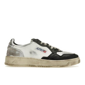 Autry オートリー メンズ スニーカー 【Autry Medalist Leather Low】 サイズ EU_46(31.0cm) Distressed White Black Silver