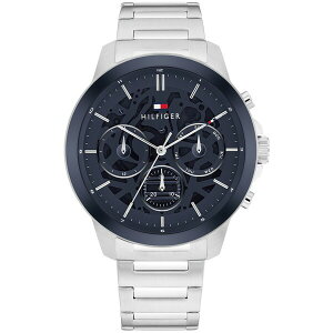 g~[ qtBK[ Y uXbgEoOEANbg ANZT[ Men's Multifunction Silver Tone Stainless Steel Bracelet Watch, 43mm Navy