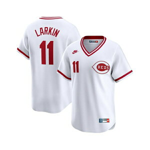�i�C�L �����Y �V���c �g�b�v�X Men's Barry Larkin White Cincinnati Reds Throwback Cooperstown Limited Jersey White