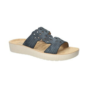 C[W[Xg[g fB[X T_ V[Y Women's Taj Slip-On Slide Sandals Navy