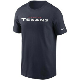 ナイキ レディース Tシャツ トップス Men's Navy Houston Texans Team Wordmark T-shirt Navy
