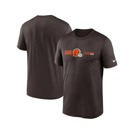 ナイキ レディース Tシャツ トップス Men's Brown Cleveland Browns Horizontal Lockup Legend Performance T-shirt Brown