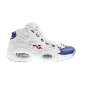 Reebok ���[�{�b�N �����Y �X�j�[�J�[ �yReebok Question Mid Blue Toe (2016)�z �T�C�Y US_9.5(27.5cm) White/Pearlized Navy/Red