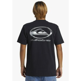 クイックシルバー メンズ Tシャツ トップス CHROME LOGO SS - Print T-shirt - black