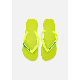 ハワイアナス メンズ サンダル シューズ BRASIL LOGO UNISEX - T-bar sandals - lime green