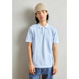マルコポーロ メンズ Tシャツ トップス SHORT SLEEVE SLITS AT HEM - Polo shirt - hellblau