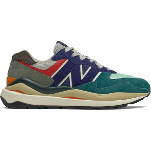 New Balance �j���[�o�����X �����Y �X�j�[�J�[ �yNew Balance 57/40 Green Navy Orange Red�z �T�C�Y US_10.5(28.5cm) Light Cliff Grey/Velocity Red