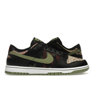 Nike �i�C�L �����Y �X�j�[�J�[ �yNike Dunk Low Crazy Camo�z �T�C�Y US_7(25.0cm) Black/Multi-Olive
