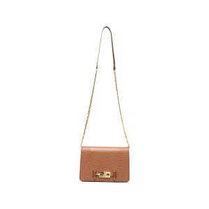 �G���U�x�X�t�����L ���f�B�[�X �V�����_�[�o�b�O �o�b�O Lizard-effect logo-plaque shoulder bag Brown
