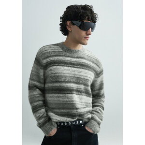 �z���c���C���[ �����Y �j�b�g&�Z�[�^�[ �A�E�^�[ COHEN FLUFFY STRIPE CREW - Jumper - grey