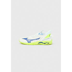 �~�Y�m ���f�B�[�X �t�B�b�g�l�X �X�|�[�c WAVE MIRAGE 5 UNISEX - Handball shoes - white/lightning yellow/dazzling blue
