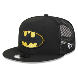 ニューエラ メンズ 帽子 アクセサリー Batman New Era Logo Trucker 9FIFTY Snapback Hat Black