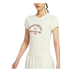 Nike iCL fB[X Xj[J[ Pale Ivory y(WMNS) Nike Sportswear Phoenix Slim Short Sleeve T-Shirt 'Pale Ivory' HV4975-110z TCY US_W_L