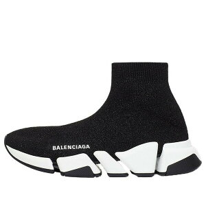 Balenciaga oVAK fB[X Xj[J[ Black/White y(WMNS) Balenciaga Speed 2.0 Sneakers 'Black Shiny Knit with White Sole Unit' 636833W2DC11091z TCY US_W_10