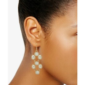 アンクライン レディース ピアス＆イヤリング アクセサリー Gold-Tone White Stone & Mother-of-Pearl Statement Earrings Pearl