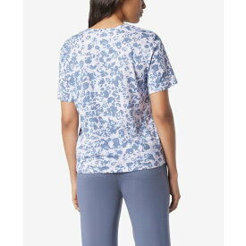 マークニューヨーク レディース Tシャツ トップス Women's Short Sleeve Printed Boxy T-shirt Hydrangea