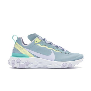 Nike �i�C�L ���f�B�[�X �X�j�[�J�[ �yNike React Element 55 Ocean Cube (Women's)�z �T�C�Y US_5(22.0cm) Ocean Cube/Amethyst Tint-Luminous Green