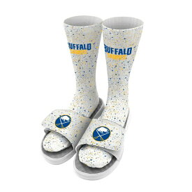 アイスライド メンズ サンダル シューズ Buffalo Sabres ISlide Speckle Socks & Slide Sandals Bundle White